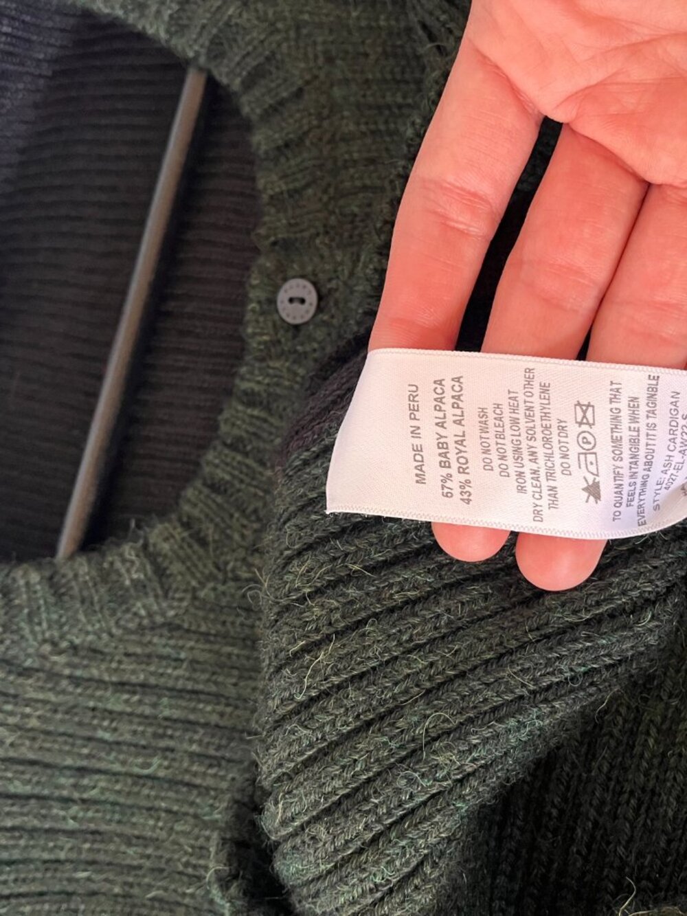 Eckhaus Latta Cardigan Black / Green Statement Knit Sweater - Picture 9 of 9
